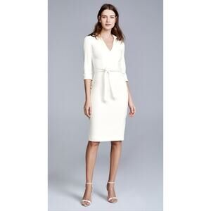 Black Halo New Women's Madeline Sheath Dress Cream Size 2